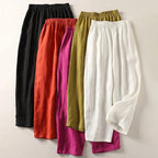 Gabriella | Pantaloni fluidi in cotone e lino