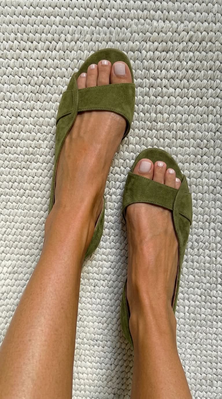 Cannella | Sandali slingback in suede, casual, con tacco basso e punta aperta