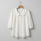 Alexia | Blusa elegante in cotone leggero con scollatura rotonda