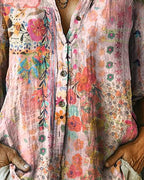 Alma | Camicia artistica con stampa floreale