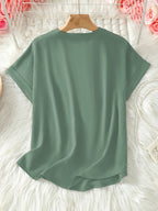 Oliva | Blusa a vestibilità ampia con scollo a V (2 acquistati, 1 in REGALO)