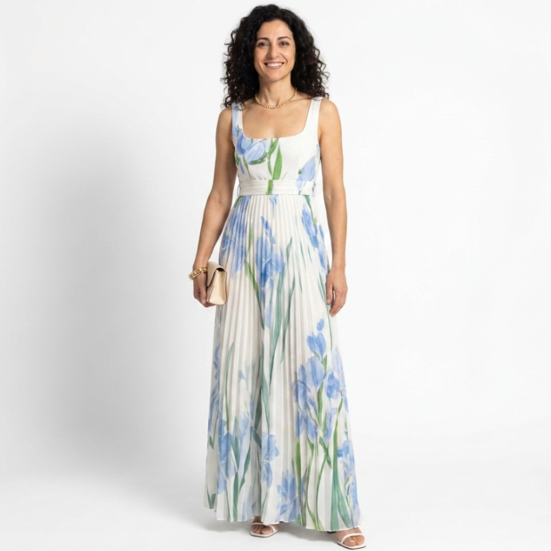 Oriah | Abito Maxi Linea A Fiorito