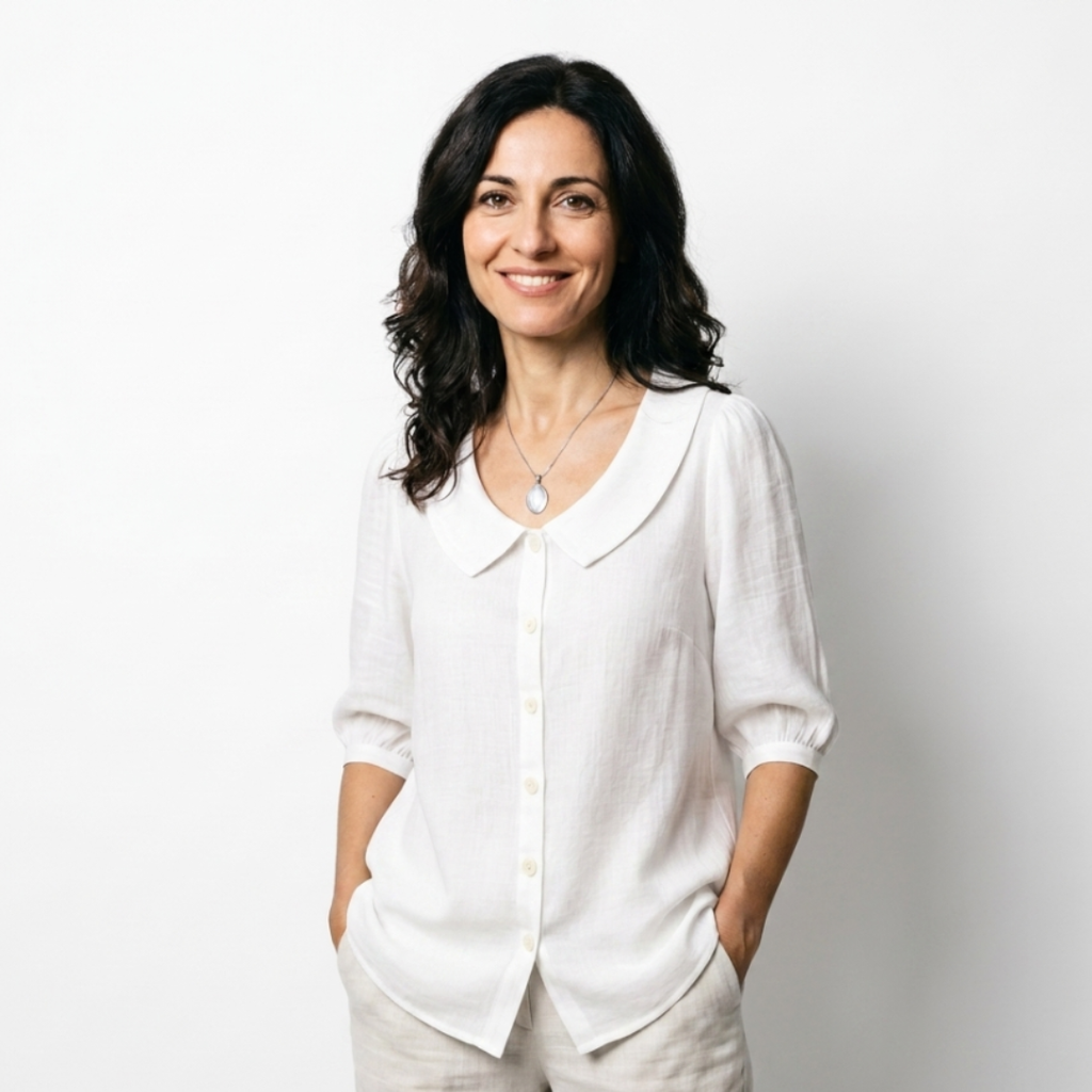 Alexia | Blusa elegante in cotone leggero con scollatura rotonda