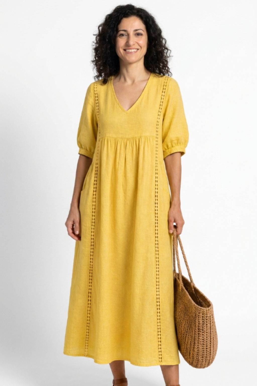 Ginestra | Abito in lino e cotone con pizzo (1 acquistato, 1 OFFERT)