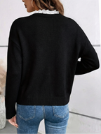 Camille | Maglione con Collo di Pizzo