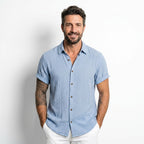 LOREN | Camicia in lino a maniche corte