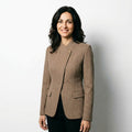 Martina | Blazer asimmetrico a quadri color tortora