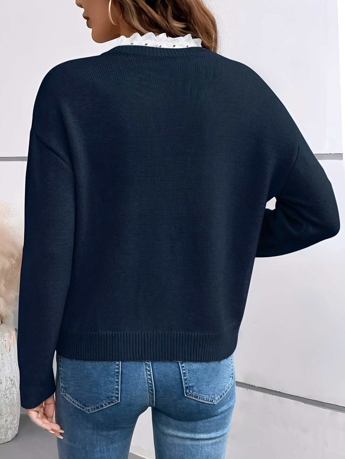 Camille | Maglione con Collo di Pizzo