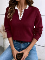 Camille | Maglione con Collo in Pizzo