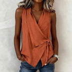 Terracotta | Blusa senza maniche