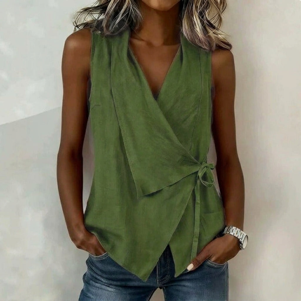 Terracotta | Blusa senza maniche