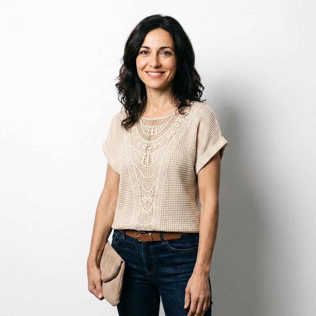 Lara | Top bohemien all'uncinetto