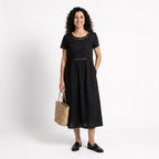 Tosca | Abito midi 100% cotone ricamato, dolce femminilità