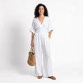 Renata | Combinazione elegante con scollo a V e gamba larga