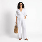 Renata | Combinazione elegante con scollo a V e gamba larga