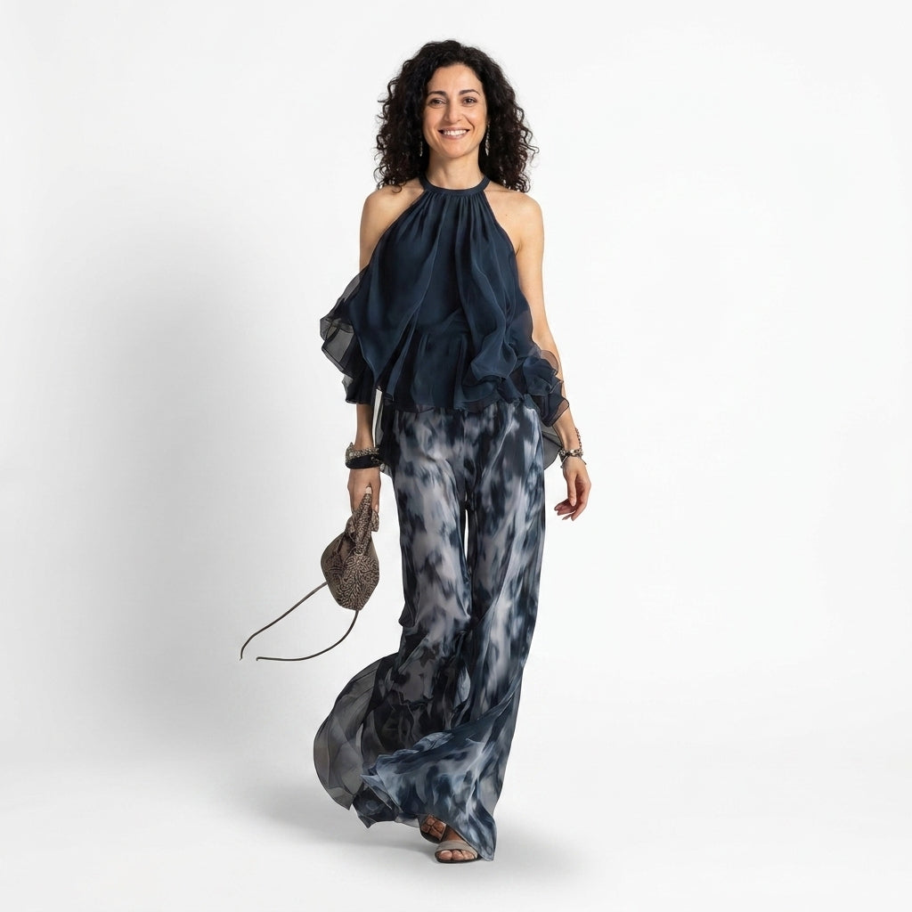 Elisa | Completo elegante e leggero con top fluido e pantaloni larghi