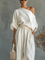 Leonor | Elegante completo due pezzi con una sola spallina