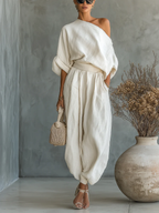 Leonor | Elegante completo due pezzi con una sola spallina