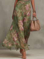 Livia | Abito Maxi Senza Schiena Fiori Elegante
