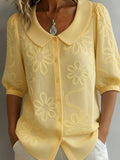 Celeste | Blusa leggera floreale di eleganza naturale