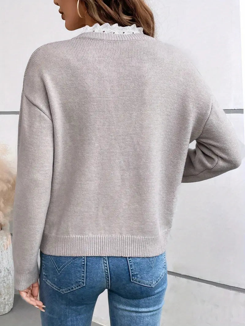 Camille | Maglione con Collo in Pizzo