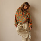 Fiorenza | Maglione Oversize in Pile con Stampa Floreale
