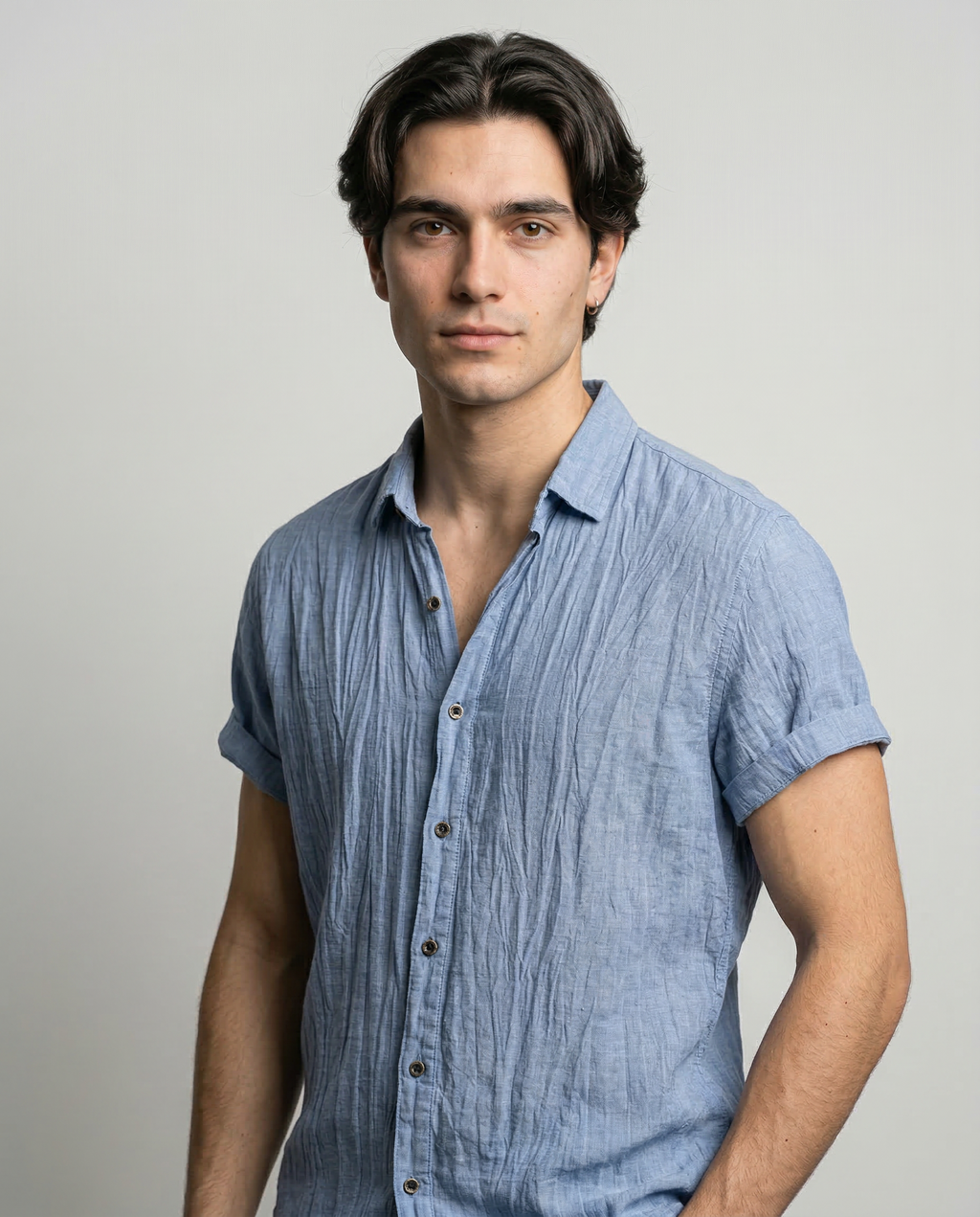 LOREN | Camicia in lino a maniche corte