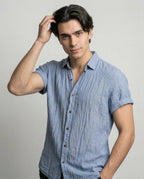 LOREN | Camicia in lino a maniche corte