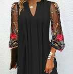 Séraphine | Abito Elegante con Maniche Fiorite
