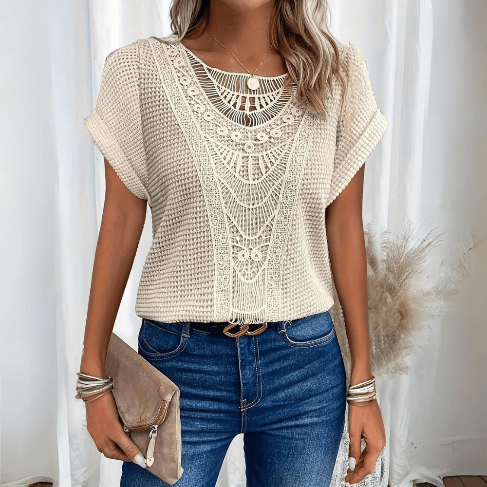 Lara | Top bohemien all'uncinetto
